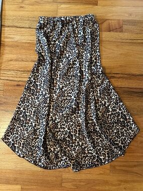 Leopard print maxi skirt